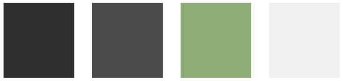 Color palette from Bainbridge Botanicals website
